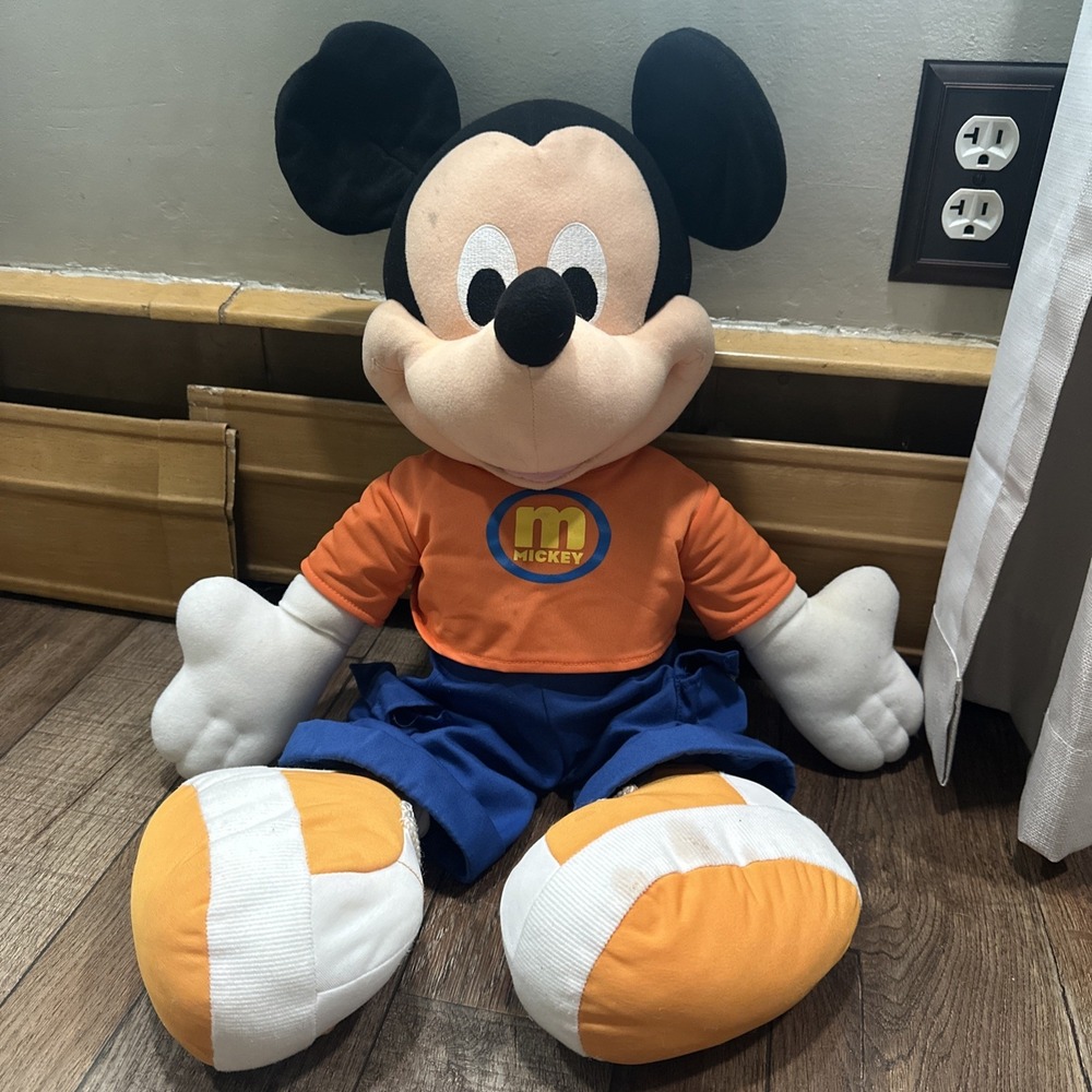 2002 Fisher Price Mickey Mouse Jumbo Large 25" Blue & Orange Outfit 88993